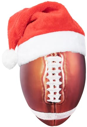 Weihnachts-Fußball-Ornament, Glas, geblasene Weihnachtskugel, Ornamente für 2023, Weihnachtsbaumschmuck, Weihnachtskugel, Ornamente für Kinder, Jungen, Weihnachten, Urlaub, Party, Baumschmuck