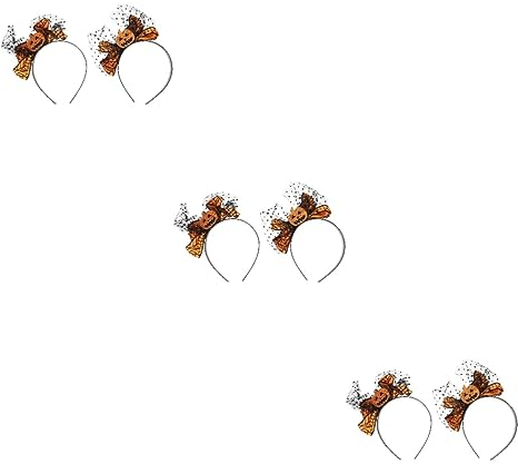 minkissy 6 Stk Kürbiskopfschnalle Halloween-party-haar-accessoire Halloween-kopfschmuck-stütze Party Süße Haarreifen Halloween-kürbis-stirnbänder Haarschmuck Kleidung Kind Plastik Bilden