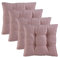 Traumnacht Cozy - Set di 4 cuscini per sedia da giardino, cucina o sala da pranzo, per interni ed esterni, 38 x 38 x 6 cm, rosa antico