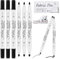 Textilstifte Waschmaschinenfest Schwarz 6 Stück Dual Tip Textilmarker, 1-5mm Stoff Stifte Waschfest, Textilstift Schwarz, Ungiftige Textilfarbe Stoffmalstifte für T-Shirt Stoffbeutel Textilien