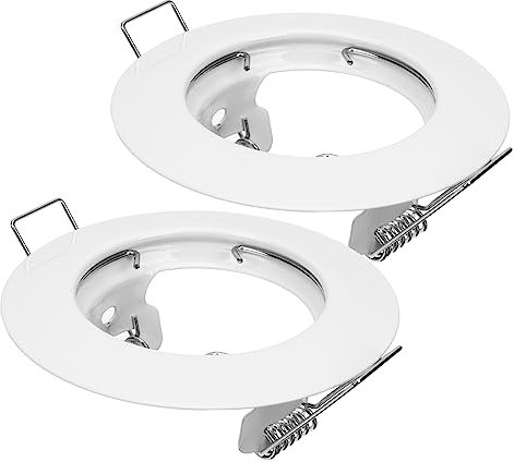 Homoyoyo 2St 6 LED-Zierleisten weißer Rahmen hoch versenkte Zierleiste Aura-Rahmen Dekor Zierring Einbaugehäuse umbauen Leicht schmücken Die Glühbirne Beleuchtung Herr16 Einbauleuchte Eisen