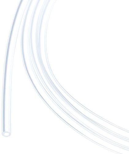 Rebower 1M(3Pieds) Tube en Silicone 1mm DI 2mm DE Transparent Tuyau en Plastique Industriel en Silicone Clair pour Pompage, Vidange, Irrigation, Brassage, 0,04 x 0,08