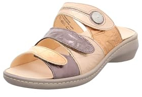 Think! Damen Camilla chromfrei gegerbte nachhaltige Pantolette, Taupe/Kombi 3000