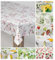 laro Wachstuch-Tischdecke Wachstischdecke Gartentischdecke, Muster:Kirschblüten Rosa Weiß, Größe:140x300