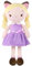 GAGAKU Weiche Stoffpuppe 40cm Schutzengel Puppen, Taufgeschenk für Baby Mädchen Kuscheltier Glücksbringer für Kinder im Alter von 3-5 Jahren - Kätzchenmädchen