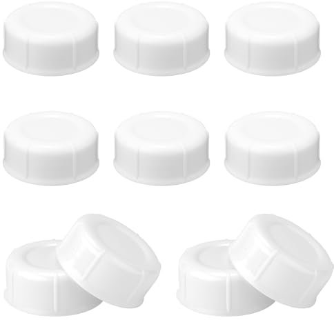 10pcs Narrow Bottle Caps for Dr Brown and Medela Bottles, BPA Free Replacement Bottle Caps Travel and Storage with Seal for Ameda Bottles (White)