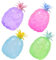 Ananas Stressbällchen Squeeze Spielzeug, 4pcs farbenfrohe Dehnbare Obststress -Relief -Ball, Spielzeug für Partygefallen,, Schulbelohnungen