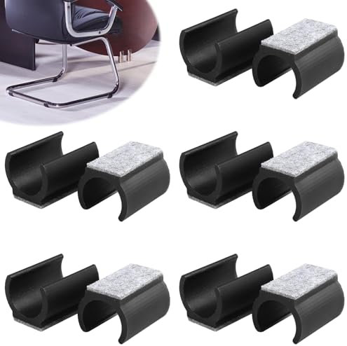 Laralily Stuhlgleiter Freischwinger 10 PCS Filzgleiter für Freischwinger Schwingstuhl Gleit Stuhlgleiter Wird für Freischwinger Verwendet Keramikfliesenböden Holzböden zu Schützen Lärm zu Reduzieren.