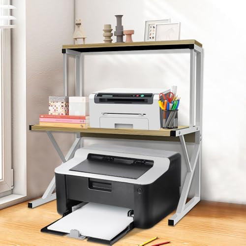 HUOLE Estante expandible para Horno de microondas, Organizador de encimera de Cocina, Soporte para Tabla de Cortar, Organizador de Almacenamiento de Cocina,-65 * 54 * 30cm-Color Arce Blanco