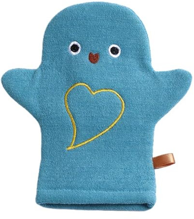 Gants de lavage pour enfant pour le bain – Gommage corporel pour le bain, de lavage doux | Design double face dans un style animal mignon, gants de toilette faciles à transporter pour garçons, f