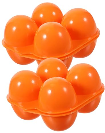 Angoily 2pcs Egg Box Reusable Plastic Egg Holder for Refrigerator Kitchen Organizers and Storage Dispenser for Home Use