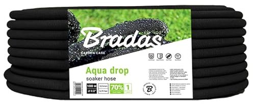 PULLMER Pearlschlauch 50m 1/2 Zoll, Tropfschlauch für Tropfbewässerung, Bewässerungsschlauch