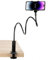 Generico Supporto Smartphone da Letto con Tubo Flessibile Rivestito in Nylon – Lungo e Resistente – Morsetto Protettivo, Nero