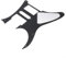 E-Gitarre Pickguard für Ibanez RG250 7V Design mit 10 Löchern für Tonabnehmer (Schwarz)