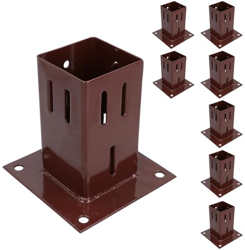 Easy Grip Fence Post Bolt Down Shoe Holder Support Clamp 75mm x 75mm 8PK