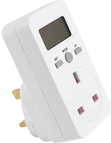 Fuhjythy Digital Power Meter Plug-in Socket Electric Wattmeter Energy Monitor UK Plug