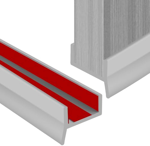 Perfil de Sellado para Zócalo de Cocina, para Grosor de Madera de 15mm, 16mm y 17mm, Per-fil de Zóca-lo, Goma de Silicona de Alta Elasticidad Banda de Sellado de Zóca-los