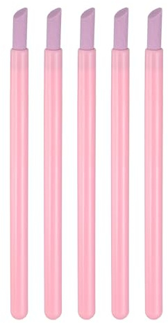 QUARKZMAN 5Pcs Pietra Pomice Lima Per Unghie Bastone Levigante Rosa | Strumento Professionale Per Manicure, In Pietra Di Quarzo, Rimuovi Cuticole, Per Cura