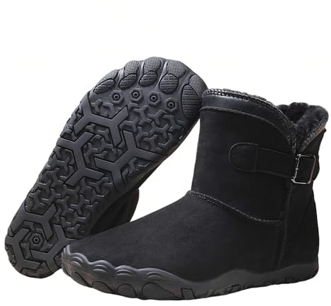 Mayamiyasa Stivaletti Uomo Scarpe da Trekking Barefoot Stivali Impermeabile Uomo Donna Scarponcini Invernali Stivali da Neve Escursionismo Montagna Antiscivolo 38