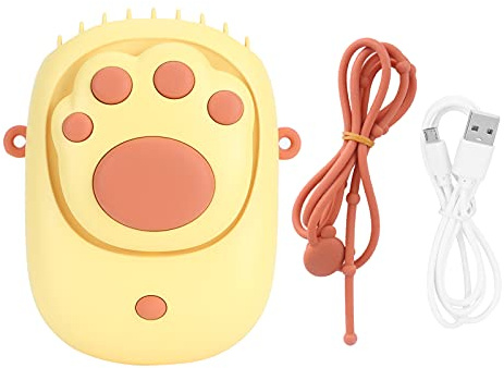 LDAUYZLING Jaune Ventilateur électrique réglable à 3 vitesses, joli ventilateur de chargement USB pour chambre à coucher
