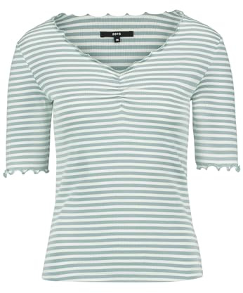 zero Damen Halbarm-Shirt mit Raffung