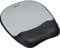 Fellowes Memory Foam Handgelenkauflage mit Mauspad für optische Mäuse, ergonomisch, mit weicher Schaumstofffüllung und Stoffbezug - schwarz/Silber