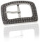 Gürtelschnalle Buckle 40mm Metall Silber Geschwärzt - Buckle Rose - Dornschliesse Für Gürtel Mit 4cm Breite - Silberfarben Geschwärzt