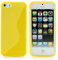 Handy Lux® Hülle TPU Silikon Case Schutz S-Line S-Style Cover Case für Apple iPhone 4 / 4S - Gelb