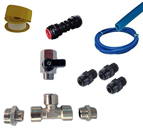 Kit Installazione per filtri da sotto lavello con attacco a baionetta. Raccordi e tubi compatibili con tutti i filtri in commercio