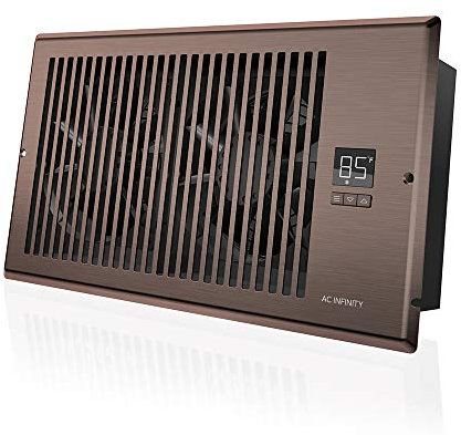 AC Infinity AIRTAP T6 Bronze, Register Booster Fan for 6” x 12” Register Holes, Improves Heating & Cooling from AC Vents, with 10-Level Speeds and Bluetooth Integrated App Control
