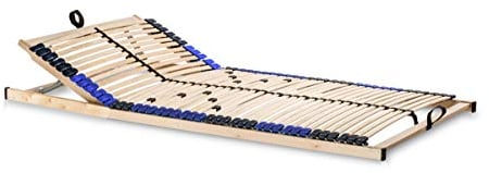 snoozo Lattenrost Superflex zur Selbstmontage/Lattenrahmen - 42 Federleisten und 5-fache Härteverstellung - geeignet für alle Matratzen 140 x 200 cm, Kopfteil verstellbar