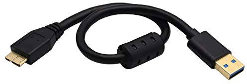 zdyCGTime USB 3.0 Micro B Extender Cable, Gold Plated USB 3.0 A to Micro B Cable Extension Cable Compatible with Samsung Galaxy S5, Note 3, Note Pro 12.2, Hard Drive, Camera etc (0.3M Micro B)