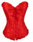 SxyBox Corsetto Donna Sexy Burlesque Overbust Corsetti Bustino per Halloween, Carnevale e Feste,Rosso,S