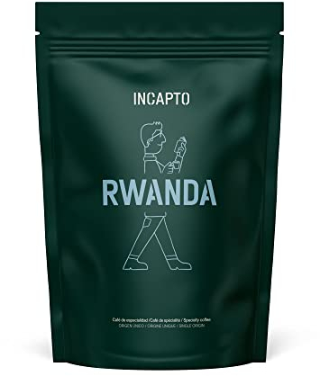 Incapto Café en Grano de Especialidad 500g | Origen Rwanda | 100% Arábica | Specialty Coffee 86 puntos SCA | Tueste Natural y Artesanal | Finca Rubavu, Nyamyumba