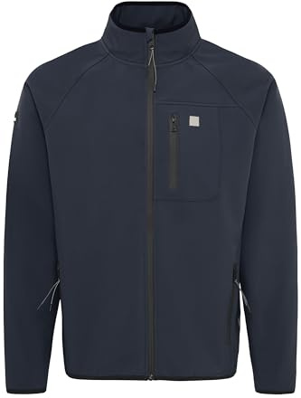 !Solid SDSolane Herren Softshell Jacke Funktionsjacke Übergangsjacke mit Stehkragen Reißverschlusstaschen Regular fit, Größe:L, Farbe:Insignia Blue (194010)
