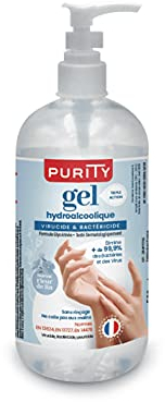 Flacon de 500ml - Gel Hydroalcoolique Purity 703 - Parfum Fleur de Lin