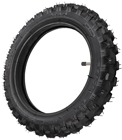 2,50-10 Zoll Offroad-Reifen und Schlauch-Set Mit Guter Stoßdämpfung und Dichtleistung, Passend für CRF50 Dirt Bike Mit Geradem Ventil