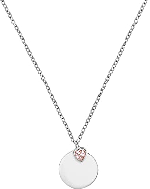 Prinzessin Lillifee Kette mit Anhänger 925 Sterling Silber Mädchen Kinder Halsschmuck, mit Zirkonia synth., 35+3 cm, Silber, Herz, Kommt in Schmuck Geschenk Box, 2033374