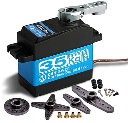 WANGCL 35kg High Torque Coreless Digital Servomotor Metal Gearbox Waterproof Stainless Steel Gear Servo for RC Robot Car (Control Angle 270)