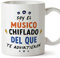 MUGFFINS Tazas para MÚSICO hombre - En Español - Todos te advirtieron - 11 oz / 330 ml - Regalo original y divertido