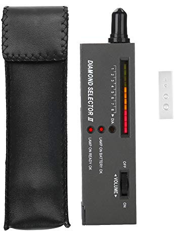 Tester per Diamanti, Strumento di Precisione per Selettore di Pietre Preziose per Gioielli con Tester per Diamanti Audio a LED Portatile con Piattaforma di Test