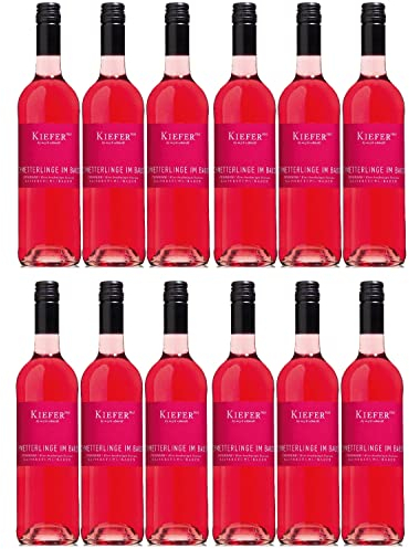 Weingut Kiefer Schmetterlinge im Bauch QbA Roséwein Wein Cuvée Feinherb Deutschland Inkl. FeinWert E-Book (12 x 0,75l)