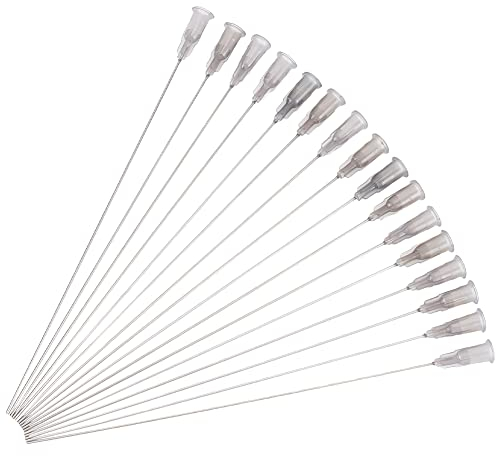 BENECREAT 16 Stück 304 Edelstahl-Spritzennadel Mit Stumpfer Spitze 22 Gauge-Spritzennadel Mit Stumpfer Spitze Pp Luer-Lock-Nadel Mit Stumpfer Spitze Für E-Flüssigkeit, Tinte, Spritze