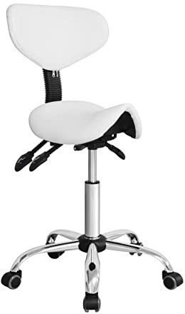 VDD Sattelhocker ergonomisch - Barbierhocker - Tabouret - höhenverstellbar - Rückenlehne kippbar und