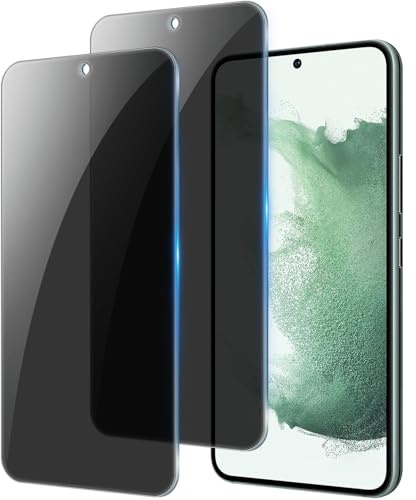 Vuciya Lot de 2 Protection Écran Anti-Espion pour Samsung Galaxy S23/S22 Verre Trempé 9H Dureté Vitre Film Résistant aux Rayures Anti-Shatter Anti-Fingerprin Bubble Proof