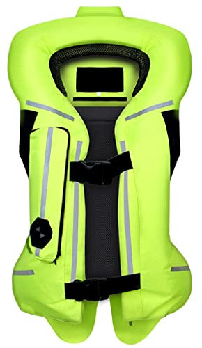 BDXZJ Racing Airbag Weste, Motorrad Airbag Weste, Radfahren Warnweste Airbag Weste, Radfahren Warnweste Airbag Weste für Motorräder, Fahrräder, Reiten, Skifahren B,XL