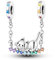 CYCUFF Sterling Silber Charms 925 für Europäische Armband & Halsketten Anhänger Perlen Schmuck Geschenk für Frauen Familie Freunde (Katze Regenbogen Swing Charm)