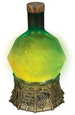 ENHANCE Gaming-Zaubertranklicht mit wirbelndem Elixier - Zaubertrankflasche als Stimmungslicht für Tischspiele, Spielzimmer, Schreibtischdekoration - Sanft Leuchtender Mystischer Kelch (Grun)