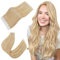 Easyouth Blond Echthaar Extensions Tape 35 cm Echthaar Tape Extensions Haarverlängerungen Echthaar Honigblondes Highlights Hellblond Extensions Echthaar Tape Remy 40g #P27/613 20pcs