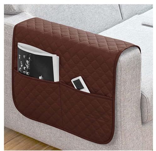 Hoowarm Sofa-Armlehnenbezüge, Ohrensessel Relaxsessel Armlehnenschoner, Mit Taschen Armlehnen Organizer, Abnehmbar Waschbar Sesselschoner Armlehnenschoner, für Sofa, Stuhl(B5,Armrests 2pcs (2pocket))